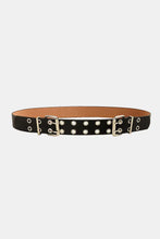 PU Leather Two Row Eyelet Belt Belts