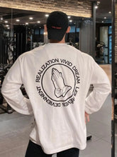 Men's Graphic Round Neck Long Sleeve T-Shirt White
