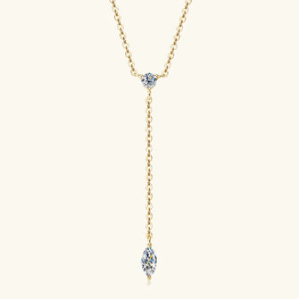 Moissanite 925 Sterling Silver Necklace Gold One Size