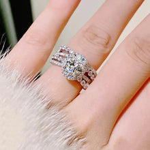 3 Carat Moissanite 925 Sterling Silver Layered Ring Rings