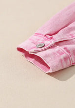 Studded Button Up Denim Jacket Woman Outerwear