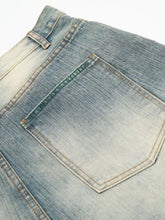 Men's Wash Wide-Leg Denim Shorts Denim Shorts