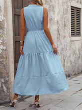 Notched Sleeveless Maxi Tank Dress Woman Maxi Dress