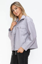 How Dare U Drawstring Hem PU Leather Zip Up Jacket Woman Outerwear