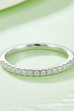 Moissanite Platinum-Plated Half-Eternity Ring Rings
