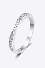 Moissanite Rhodium-Plated Ring Silver