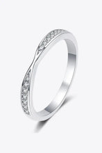 Moissanite Rhodium-Plated Ring Silver Rings