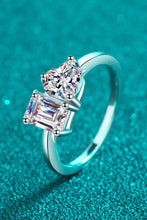 Rhodium-Plated 2 Carat Moissanite Ring Rings