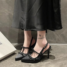 Point Toe Stiletto Pumps Black woman pumps