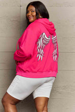 Simply Love Full Size Angel Wings Graphic Hoodie Woman Sweatshirts