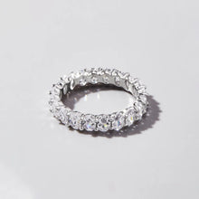 Inlaid Zircon 925 Sterling Silver Ring Silver
