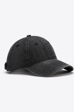 Plain Adjustable Baseball Cap Black One Size