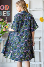 Heimish Full Size Half Sleeve Floral Open Cardigan Plus Size Woman Outerwear