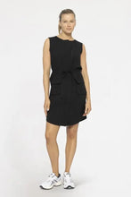 MONO B Versatile Drawstring Waist Tank Dress BLACK Casual Dresses