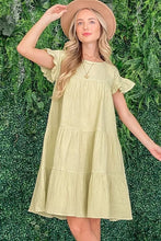 And The Why Cotton Gauze Baby Doll Casual Dress SAGE