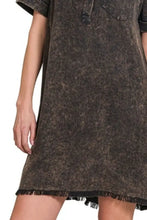 Zenana Tencel Mineral Washed Collared Shirts Dress Casual Dresses