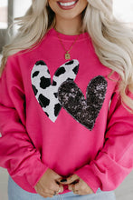 Heart Patch Long Sleeve Sweatshirt Woman Sweatshirts