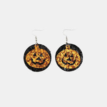 PU Leather Pumpkin Earrings Tangerine One Size