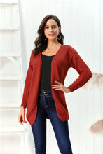 Open Front Long Sleeve Cardigan Woman Outerwear