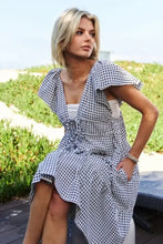 Davi & Dani Jacquard V-Neck Flutter Cap Sleeve Tiered Dress Casual Dresses