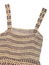 Printed Tiered Wide Strap Midi Dress Woman Casual Dress