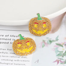 Demon Pumpkin Rhinestone Alloy Earrings Earrings
