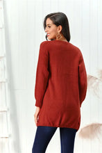 Open Front Long Sleeve Cardigan Woman Outerwear