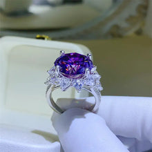 10 Carat Moissanite 925 Sterling Silver Flower Shape Ring Rings