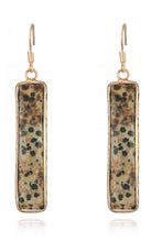 Natural Stone Drop Earrings Khaki One Size