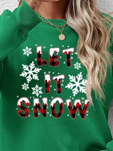LET IT SNOW Round Neck Long Sleeve Sweatshirt Woman Sweatshirts