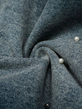 Men's Pearl Embellished Wide Leg Denim Shorts
