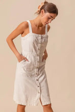 SO ME Button Down Pocket Front Pinafore Dress Casual Dresses