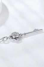 925 Sterling Silver 1 Carat Moissanite Key Pendant Necklace Necklaces