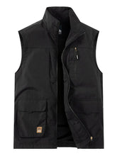 Men's Plus Size Zip Up Vest Black