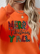 Letter Graphic Round Neck Long Sleeve Sweatshirt Woman Sweatshirts