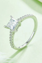1.21 Carat Moissanite 925 Sterling Silver Side Stone Ring Silver Rings