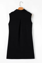 Notched Sleeveless Mini Dress Casual Dresses