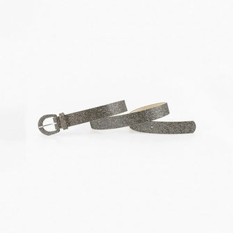 Sequin PU Leather Belt Khaki Belts