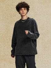 Men's Round Neck Long Sleeve T-Shirt Black