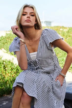 Davi & Dani Jacquard V-Neck Flutter Cap Sleeve Tiered Dress Casual Dresses