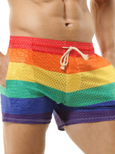 Men's Color Block Drawstring Shorts