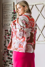 Heimish Full Size Shawl Floral Open Blazers Plus Size Woman Outerwear
