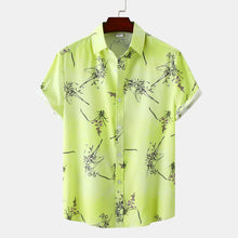 Men's Plus Size Short Sleeve Hawaiian Shirt Lime