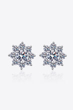 1 Carat Moissanite 925 Sterling Silver Flower Earrings Silver One Size
