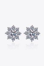 1 Carat Moissanite 925 Sterling Silver Flower Earrings Silver One Size Earrings