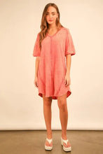 VERY J Plus Size Mineral Washed Ribbed Knit Mini Dress Casual Dresses