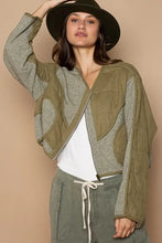 POL Quilted Knit Viding Detail Knit Patch Jacket Woman Outerwear