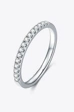 Moissanite Platinum-Plated Half-Eternity Ring Rings