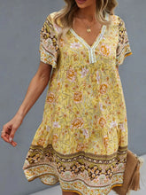 Floral Print V-Neck Summer Dress