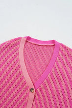 Striped V-Neck Button Up Cardigan Woman Outerwear